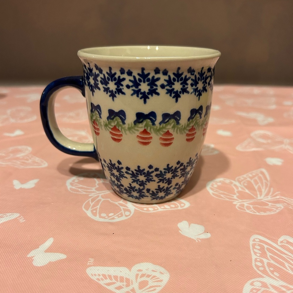 Polish Stoneware Christmas Mug